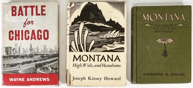 Vintage (3) History Books [Montana, Chicago]