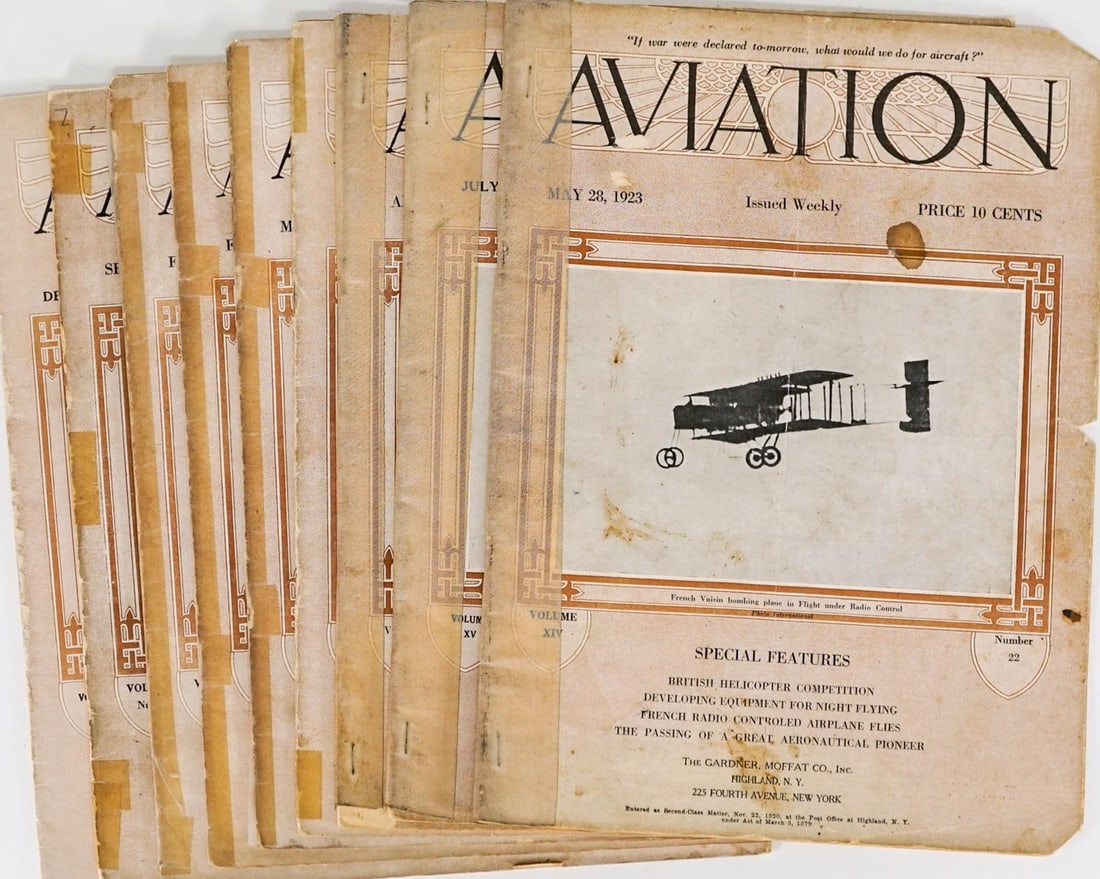 1922-1923 Aviation Weekly (9) Periodicals (1 of 7)
