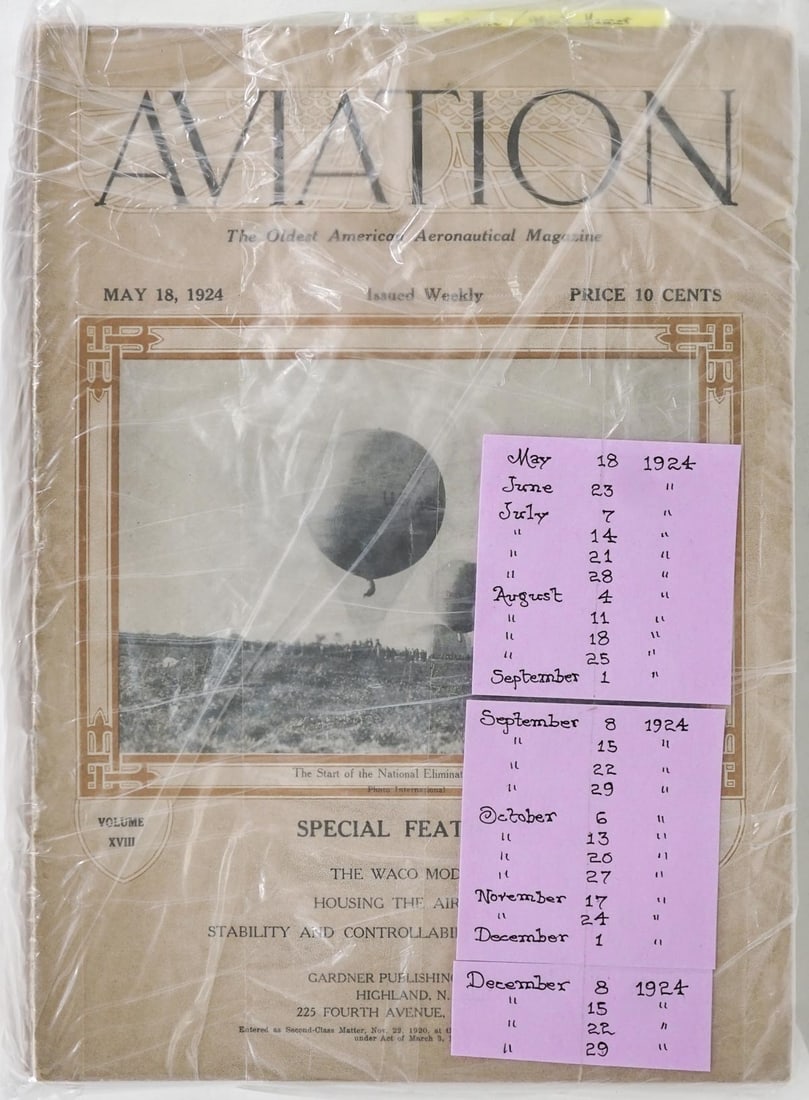 1924 Aviation Weekly (26) Periodicals (1 of 2)