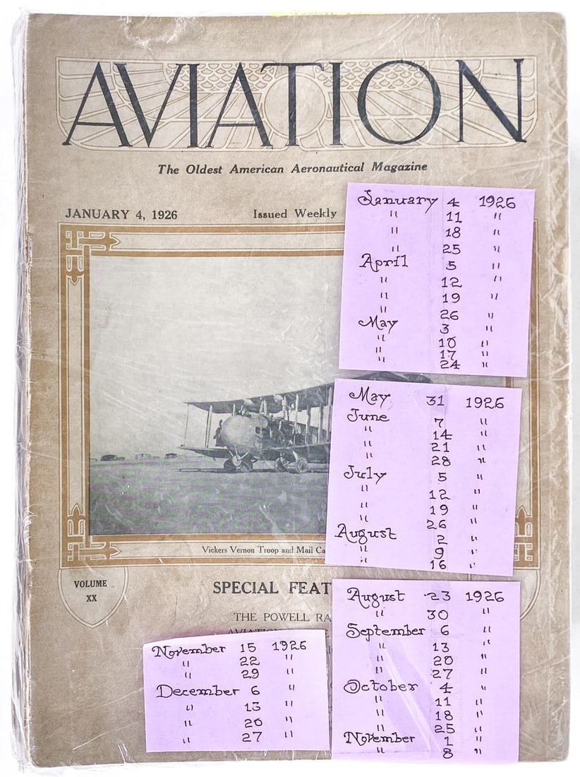 1926 Aviation Weekly (43) Periodicals (1 of 2)