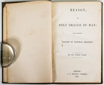 Reason, Only Oracle of Man by Ethan Allen 1854