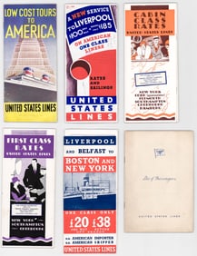 United States Lines Travel Memorabilia