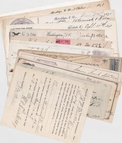 Antique Autographed Items, Receipts, etc.