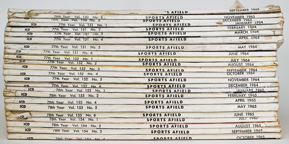 Vintage Sports Afield (24) Magazines 1963-1965
