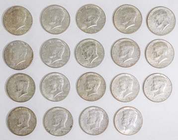 (8) 1964 Kennedy Half Dollars, (11) 1965-69