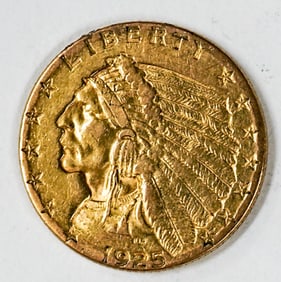 1925-D Gold U.S. Indian Quarter Eagle