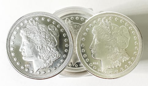 (20) Morgan Design Silver Bullion Rounds .999