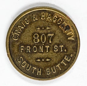 Craig & Haggerty South Butte, Montana Token