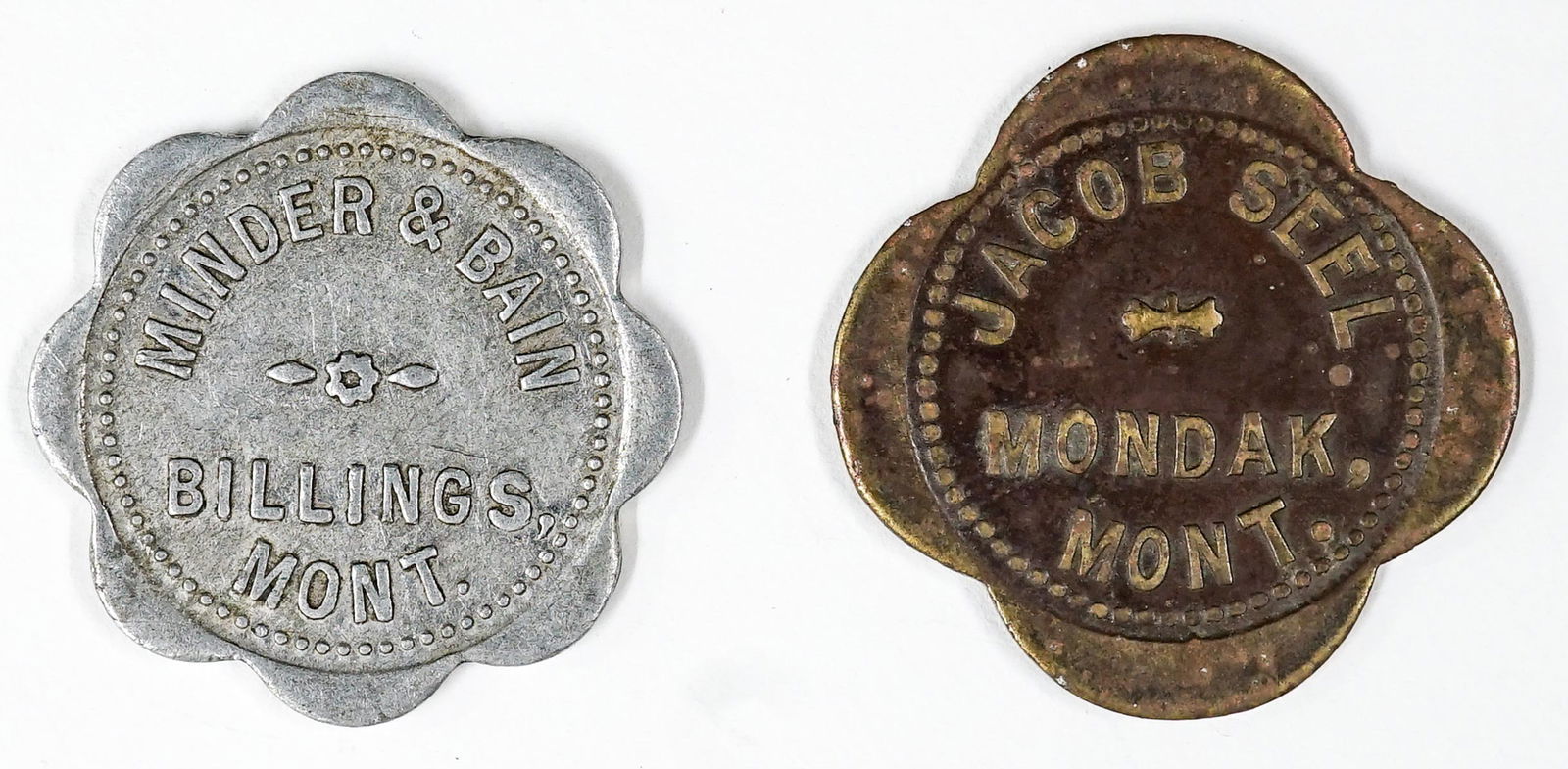 (2) Old Montana Trade Tokens (1 of 2)