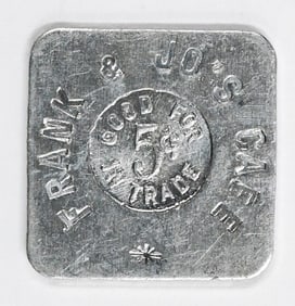 Frank & Jo's Cafe Trade Token