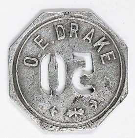 SCARCE O.E. Drake Galata, Montana Trade Token