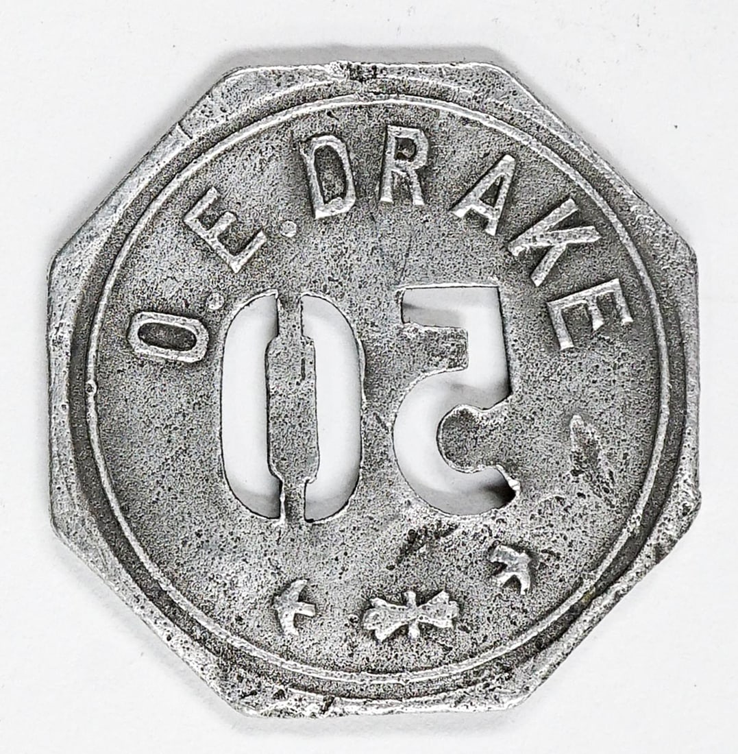 SCARCE O.E. Drake Galata, Montana Trade Token (1 of 2)
