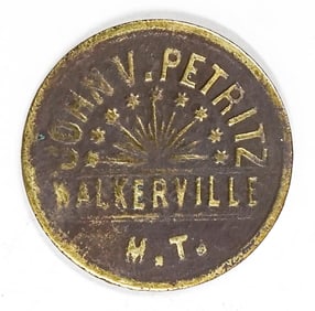Montana Territory Token John V. Petritz