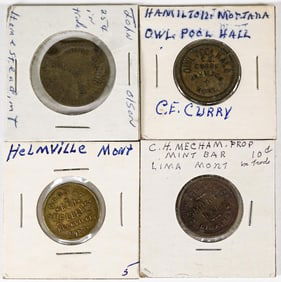 (4) Vintage & Antique Montana Trade Tokens