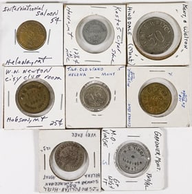 (8) Vintage & Antique Montana Trade Tokens