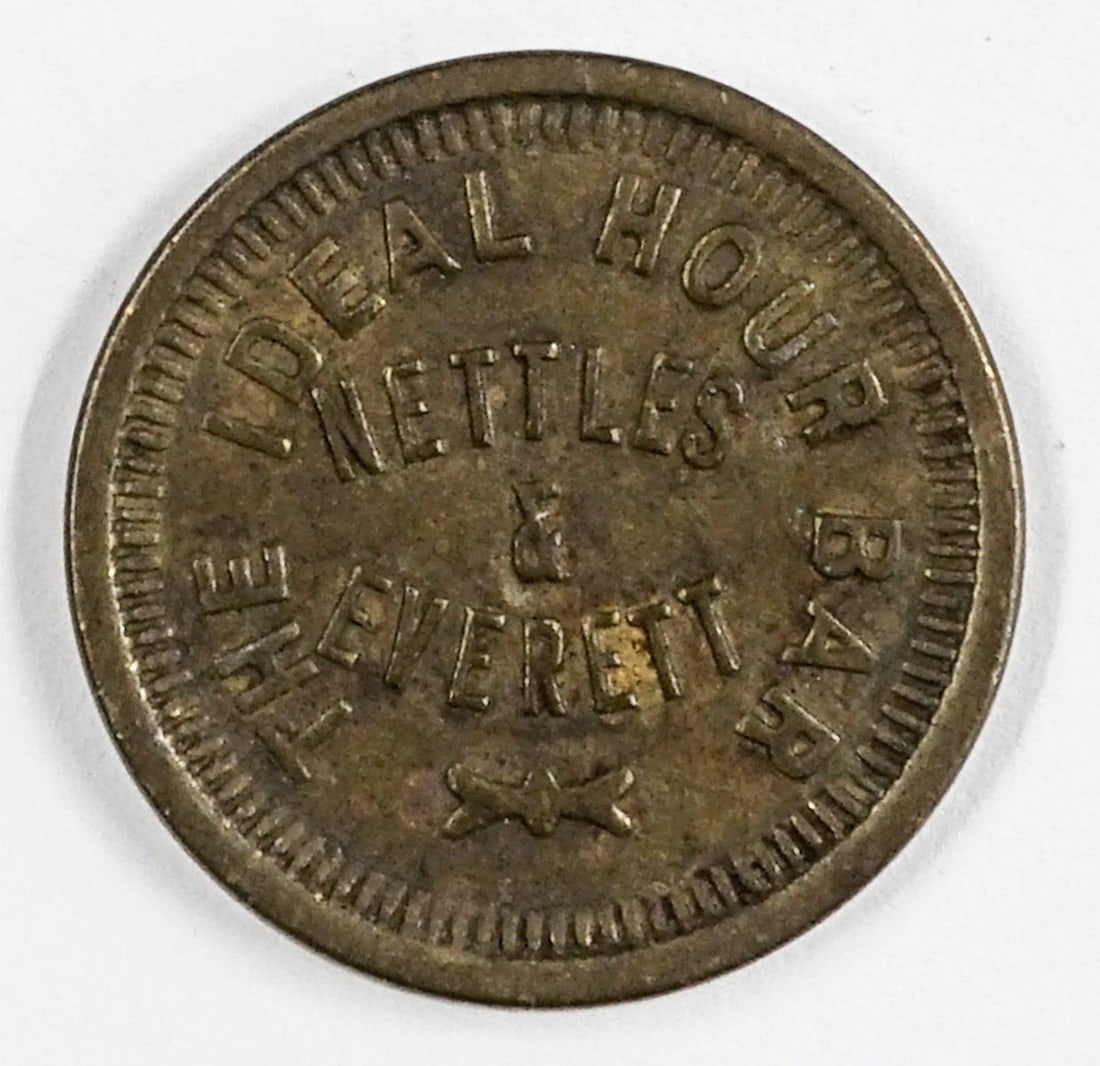 Florence, Montana Token The Ideal Hour Bar: Florence, Montana Token The Ideal Hour Bar. Good For 12.5c In Trade. G-VG. condition. Measures 21 mm. If lot is absent of a condition report one may be requested via email. Condition report is provide