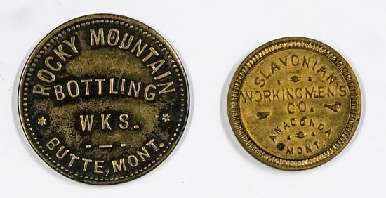 Anaconda & Butte Montana Trade Tokens (2)