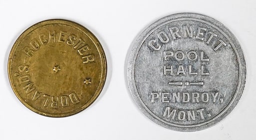 Rochester & Pendroy Montana Trade Tokens (2)