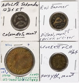 (4) Vintage & Antique Montana Trade Tokens