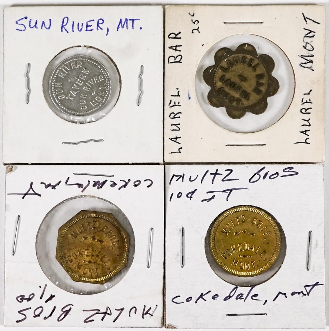 (4) Vintage & Antique Montana Trade Tokens (1 of 2)