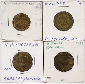 (4) Vintage & Antique Montana Trade Tokens