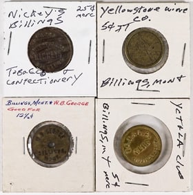 (4) Vintage & Antique Montana Trade Tokens