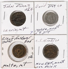 (4) Vintage & Antique Montana Trade Tokens