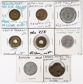 (8) Vintage & Antique Montana Trade Tokens