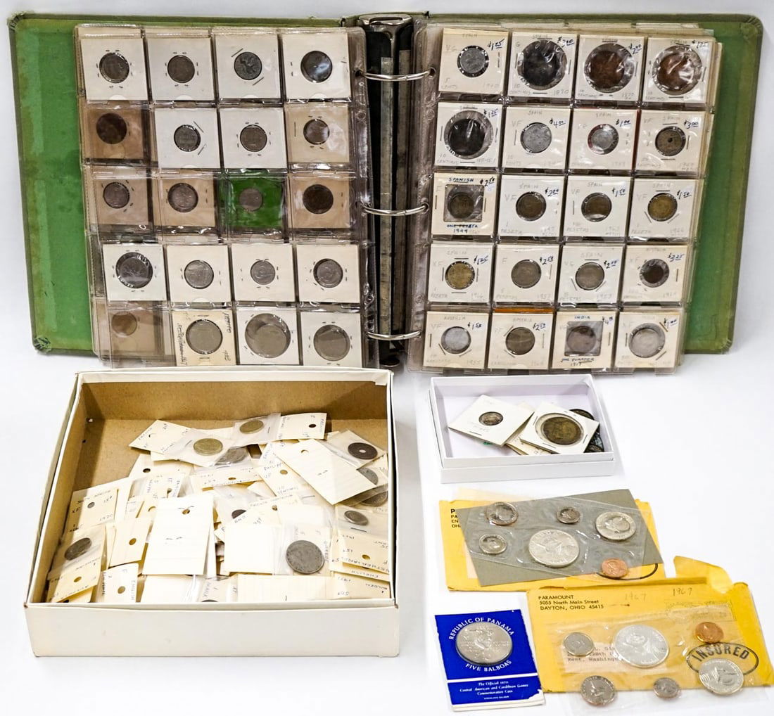 300+ Assorted Foreign Coins w/Panama Sterling (1 of 7)