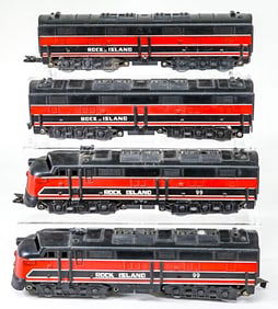 Rock Island ABA, AB, (2) Cars Toy Trains