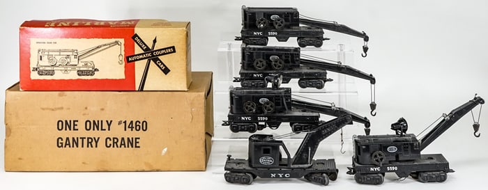 MARX Gantry Crane and (5) Rail Cranes [5590]