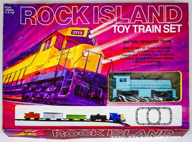 Rock Island Battery Op. Train Set 51010 MIB