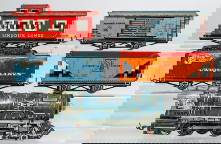 Unique Lines Tin Litho (5 PC) Train Set #1950