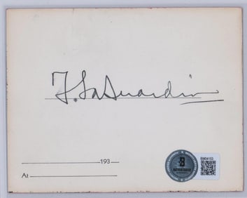 Fiorello LaGuardia Autograph BAS COA