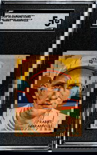 1935 Diamond Stars Rabbit Maranville #3 SGC 5: [Set Break with Variations] 1934-36 Diamond Stars #3 Rabbit Maranville (1935 Green Back) SGC 5. Population 12 with only 5 higher. If lot is absent of a condition report one may be requested via