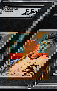 1934 Diamond Stars Lew Fonseca #7 SGC 5.5: [Set Break with Variations]1934-1936 Diamond Stars #7 Lew Fonseca 35 Years Old (1934 Green Back) SGC 5.5. Population 4 only 3 higher. If lot is absent of a condition report one may be requested via