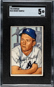 Mickey Mantle 1952 Bowman #101 SGC 5