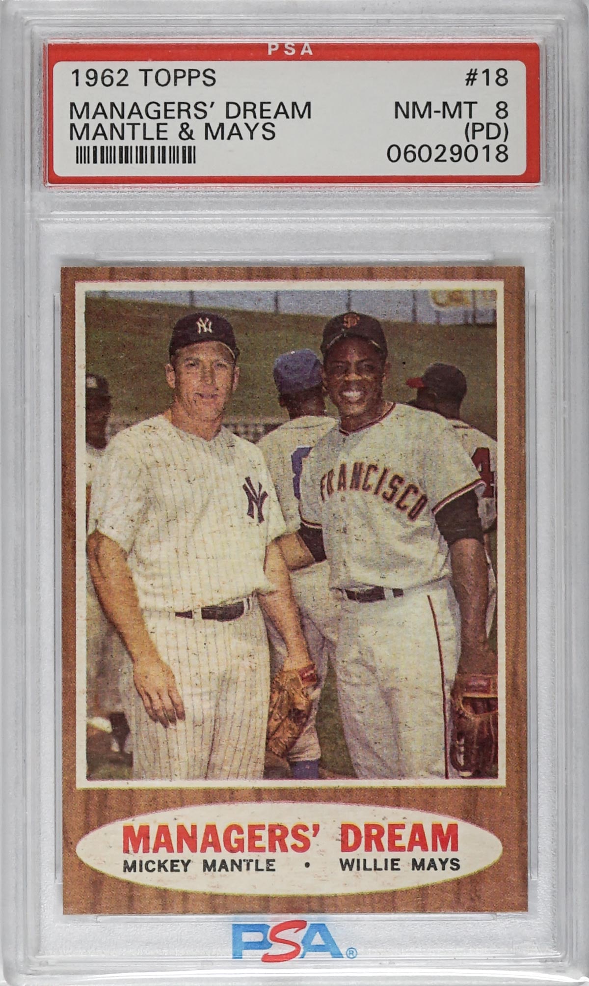 Manager's Dream (Mantle, Mays) 1962 Topps PSA 8 (1 of 2)