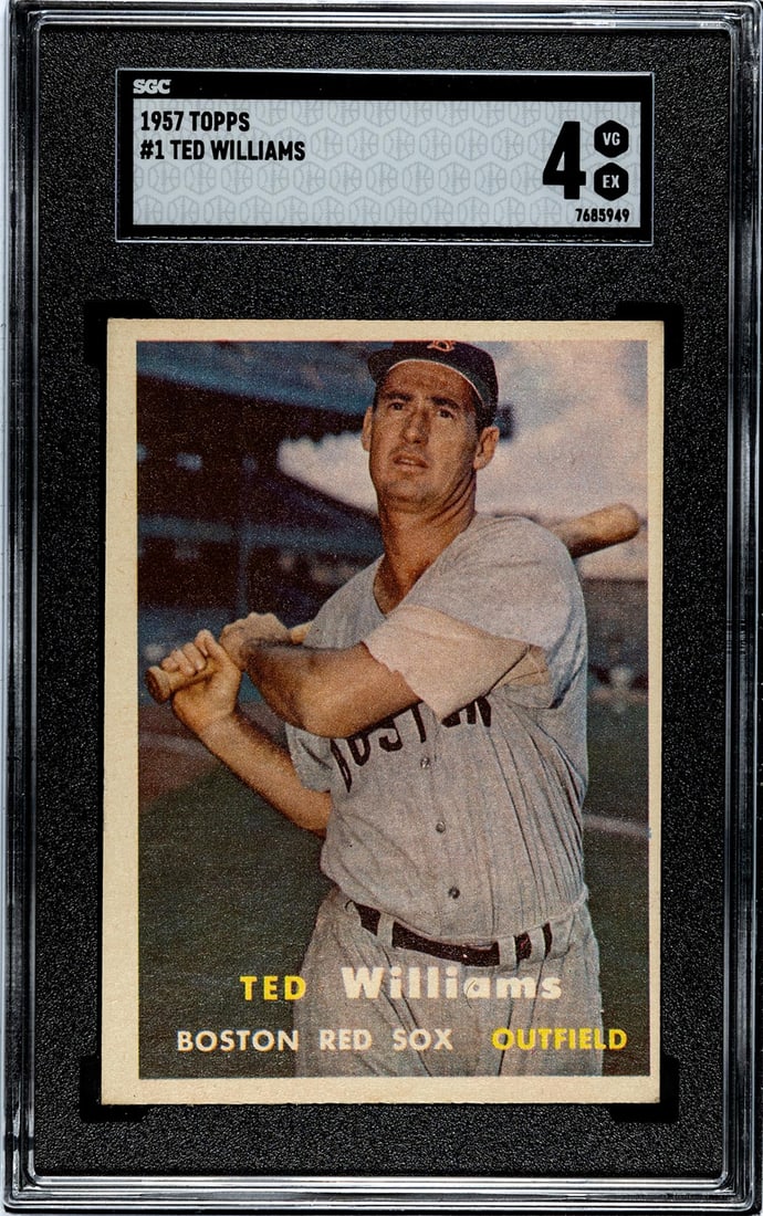 Ted Williams 1957 Topps #1 SGC 4 (1 of 2)
