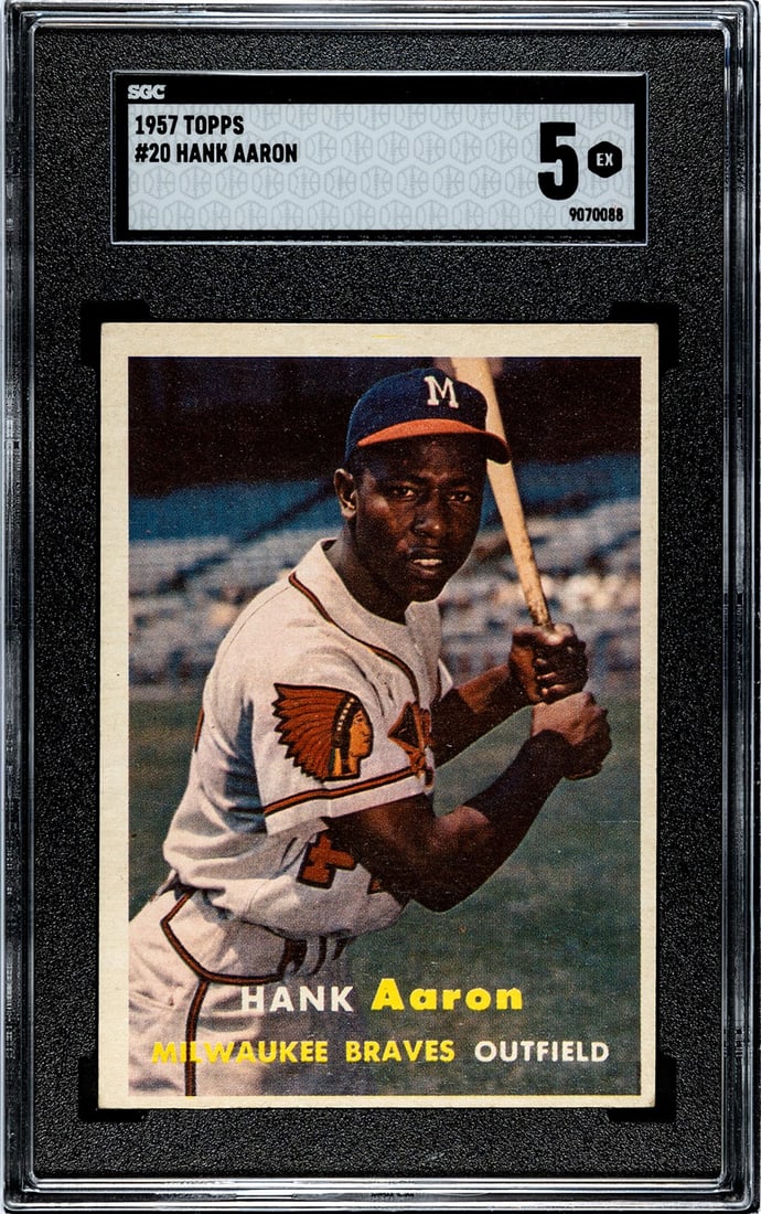 Hank Aaron 1957 Topps #20 SGC 5 (1 of 2)