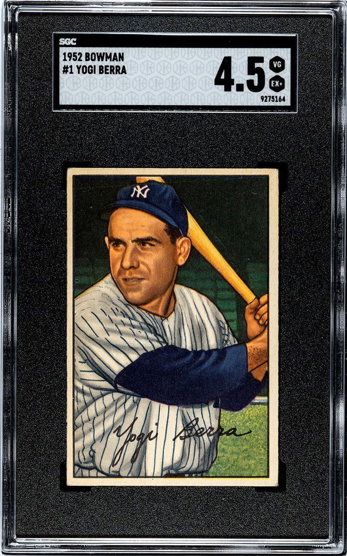 Yogi Berra 1952 Bowman #1 SGC 4.5 (1 of 2)