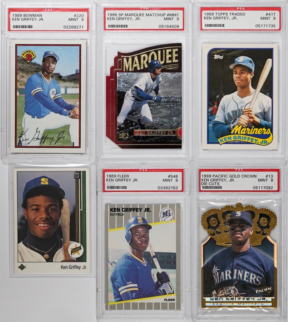 (6) Ken Griffey, Jr. Baseball Cards (1 of 2)