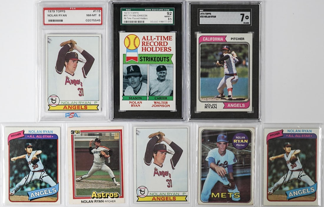 (8) Nolan Ryan Baseball Cards (1 of 5)