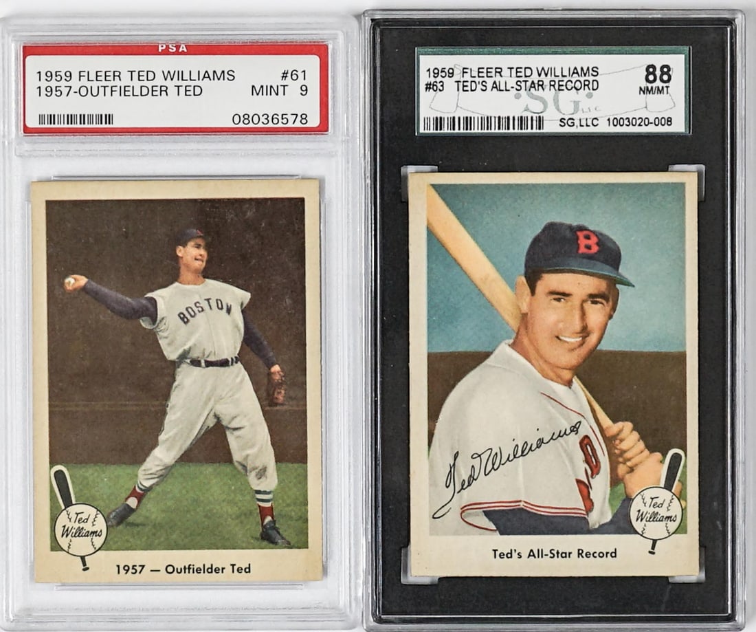 1959 Fleer Ted Williams #61 & #63 SET BREAK (1 of 2)