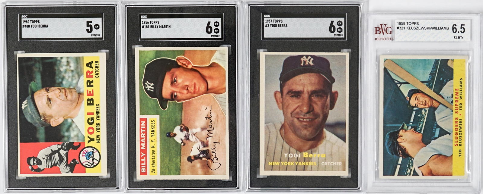 Yogi Berra, Billy Martin, Ted Williams (1 of 2)