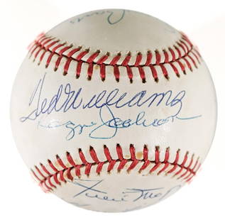 500 Home Run Club Baseball w/11 Sigs BAS LOA: 500 Home Run Club Baseball w/11 Sigs BAS LOA AC83042. Signatures include Mickey Mantle, Ted Williams, Reggie Jackson, Willie Mays, Harmon Killebrew, Mike Schmidt, Frank Robinson, Ernie Banks, Willie