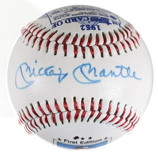 Mickey Mantle Single Signed Baseball BAS LOA: Mickey Mantle Single Signed Baseball BAS LOA. Beckett Authentication Services LOA #AC83049. NM-MT. If lot is absent of a condition report one may be requested via email. Condition report is provided