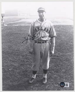Joe DiMaggio Signed Photo BAS LOA: Joe DiMaggio Signed Photo BAS LOA. Measures 9.75 x 8 inches. Beckett Authentication Services LOA #AC83014. Signature somewhat faded, photo NM-MT. If lot is absent of a condition report one may be