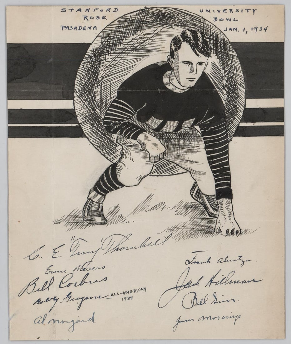 1933 Stanford University Football Team Autographs (1 of 3)