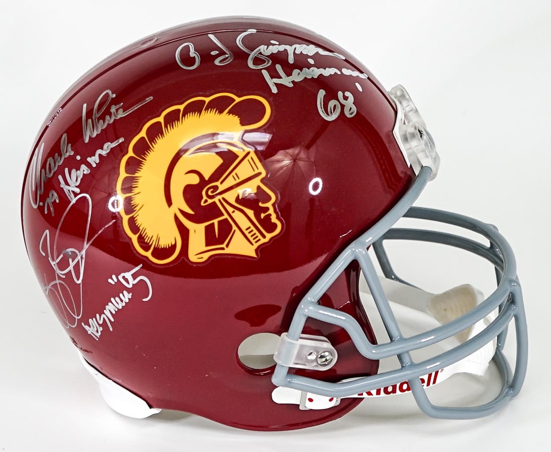 USC Heisman (6) Winners Helmet SIGNED BAS LOA (1 of 9)